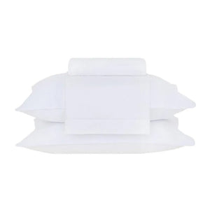 Jogo De Cama Queem 4Pcs Class Branco 400 Fios   160X200CM