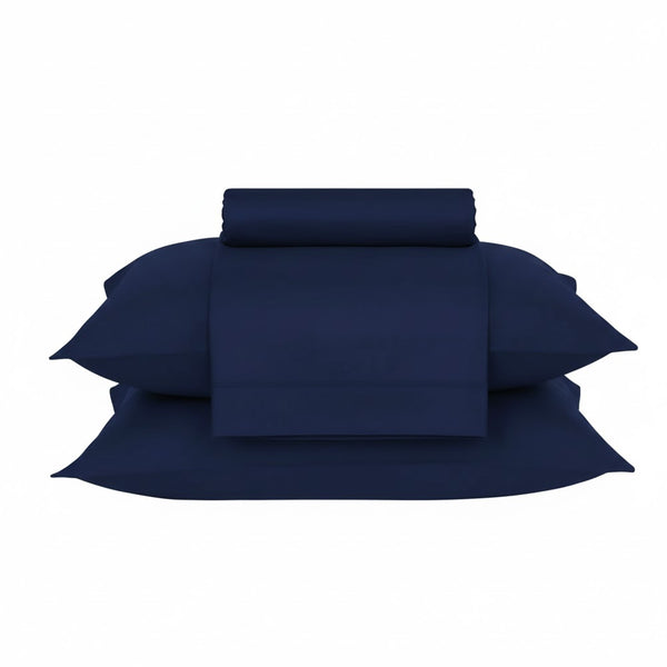 Jogo De Cama Queem 4Pcs Class Marinho 400 Fios 160X200CM