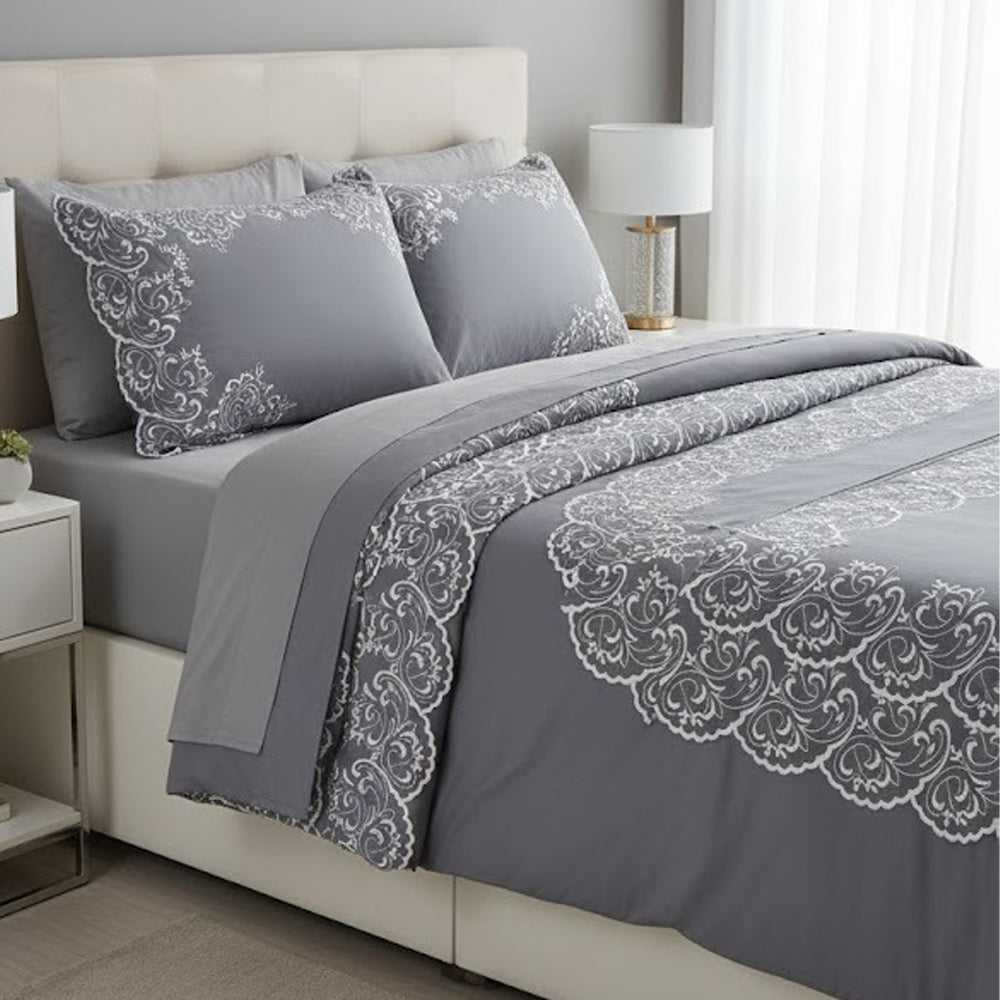 Jogo De Cama Queem 4Pcs Andorra 400 Fios  160X200CM