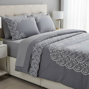 Jogo De Cama Queem 4Pcs Andorra 400 Fios  160X200CM
