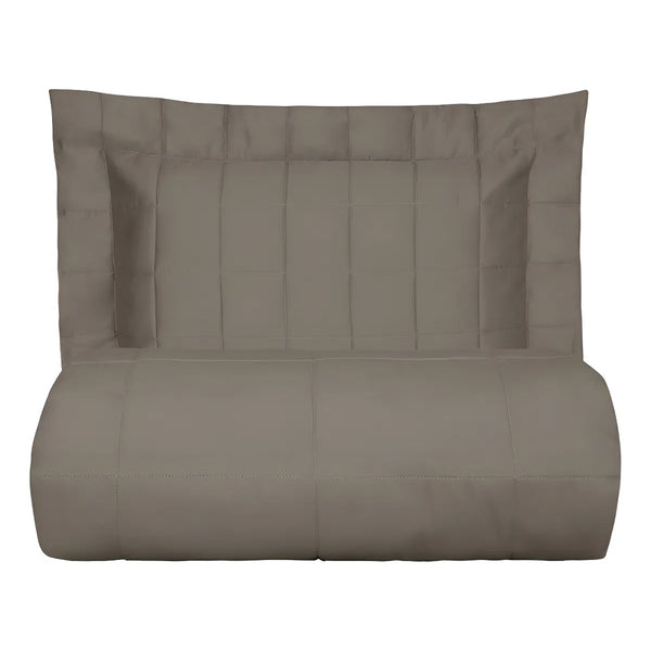 Colcha Satinée Square Casal Fend Stone – Kacyumara