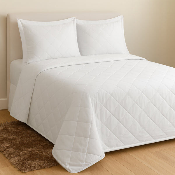 Colcha King Satinée Square Branco – Kacyumara