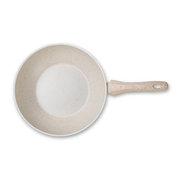 Wok com tampa  Brinox Ceramic Life Sirius 28cm vanilla