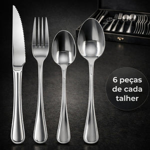 Faqueiro Aço Inox  Confidence C/ Maleta 24 Peças Original