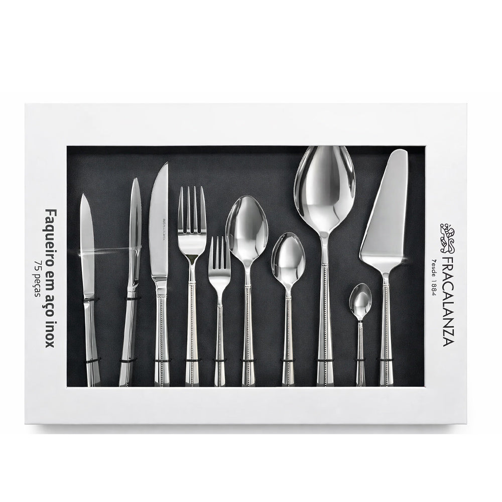 Faqueiro Catena Em Aço Inox 75 Pcs Fracalanza