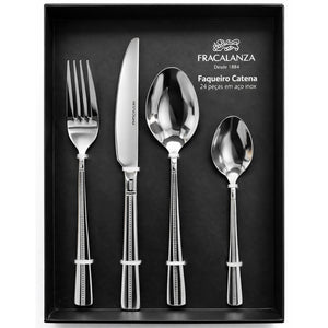Faqueiro Catena Em Aço Inox 24 Peças Fracalanza