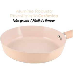 Jogo de panelas Chicago indução 4 peças rosa