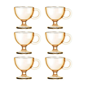 Caneca Muse BD 200ml Âmbar Bordô – Conjunto com 6 Peças