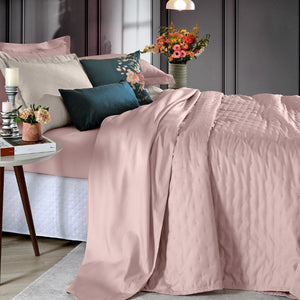 Jogo Cobre Leito Solteiro Rosa Tule Toque de Algodão – Hedrons