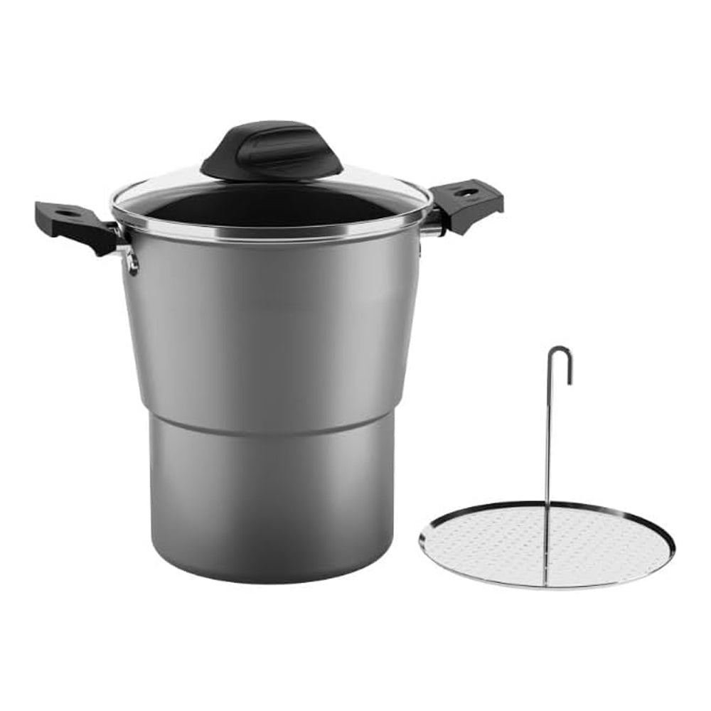 CUSCUZEIRA EM ALUMINIO BRINOX ESPECIARIAS GRAFITE 2 LITROS