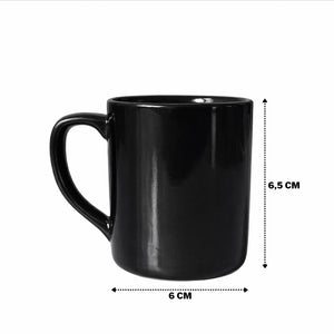 Jogo de xícaras 4 peças indian sem pires 90ml preto