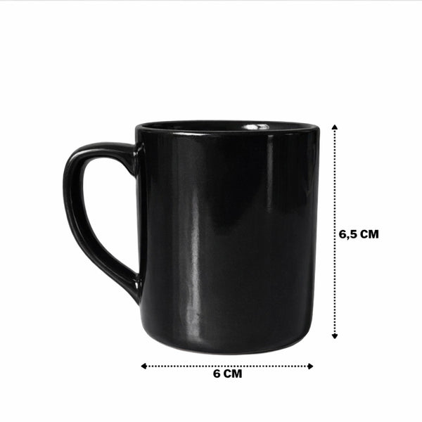 Jogo de xícaras 4 peças indian sem pires 90ml preto