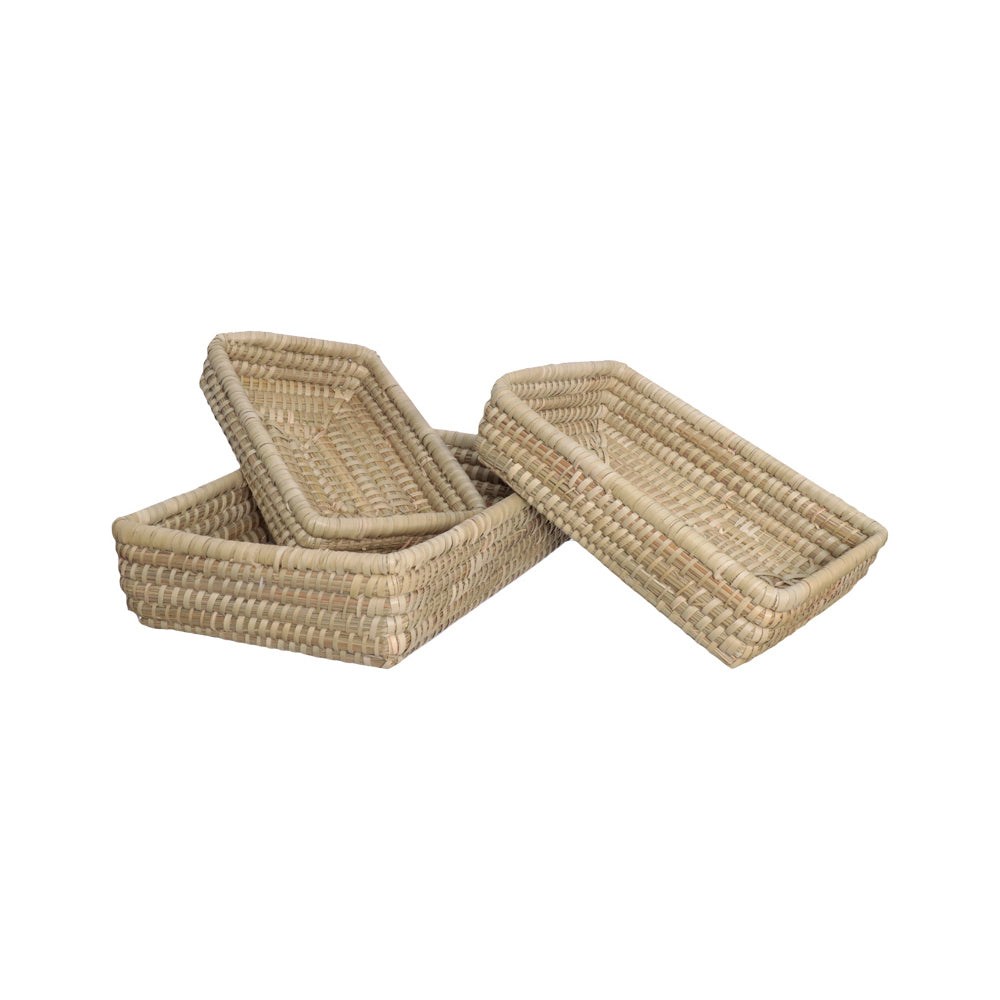 Kit Cestos 3 Peças Retangular Palmar Etilux