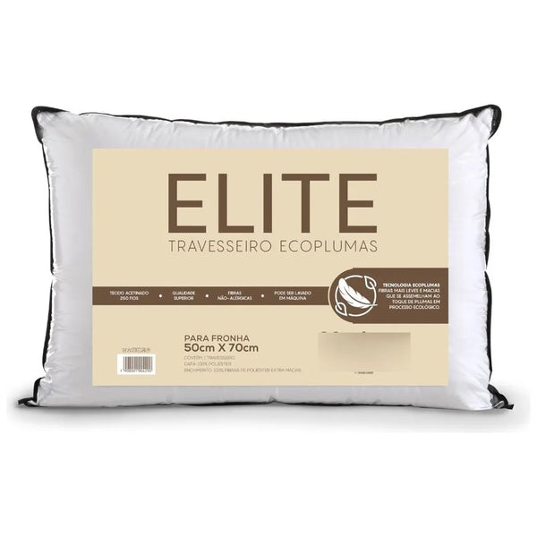 Travesseiro Elite Branco Hedrons 50x70cm