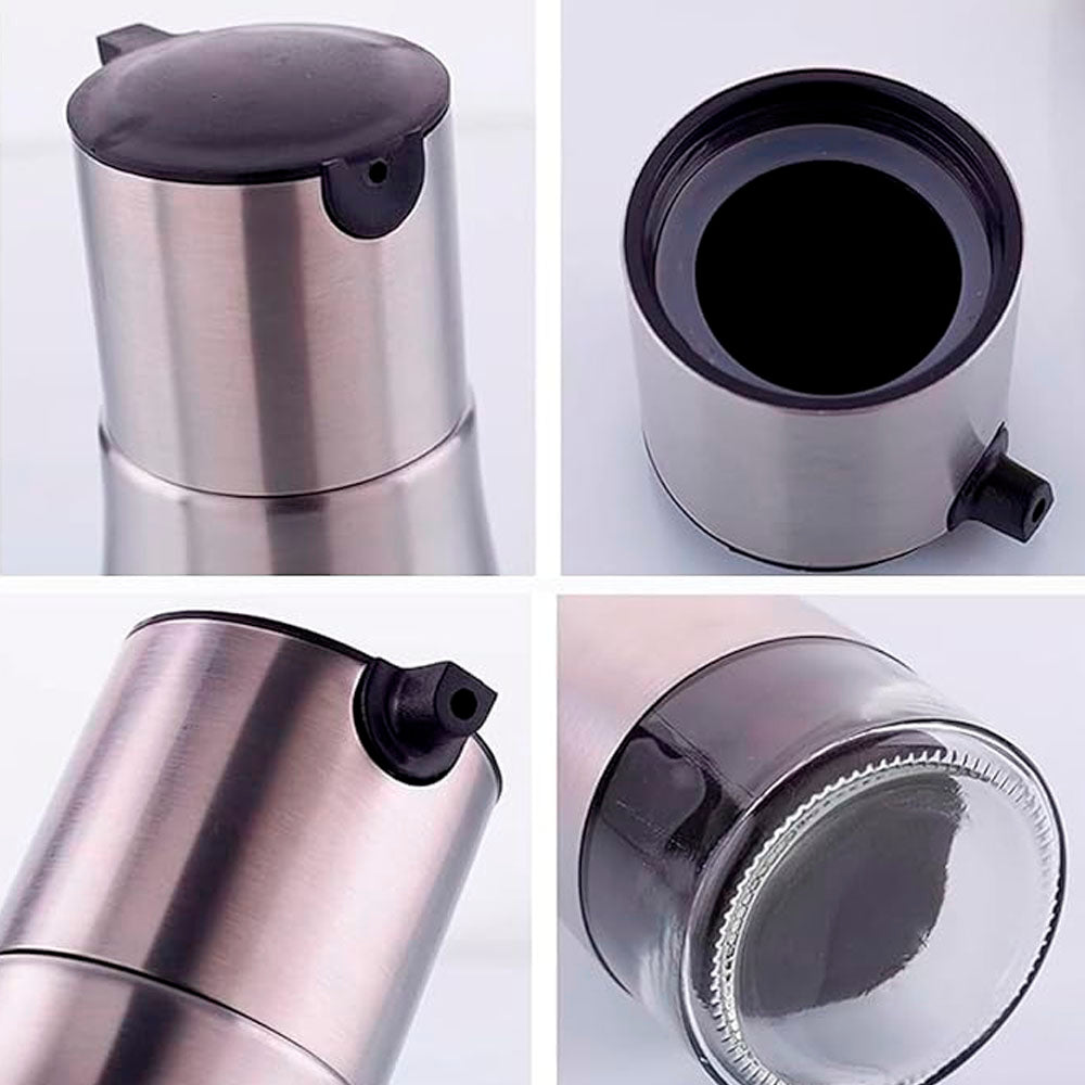 Galheteiro Vidro e Aço Inox 320ml – Óleo e Azeite