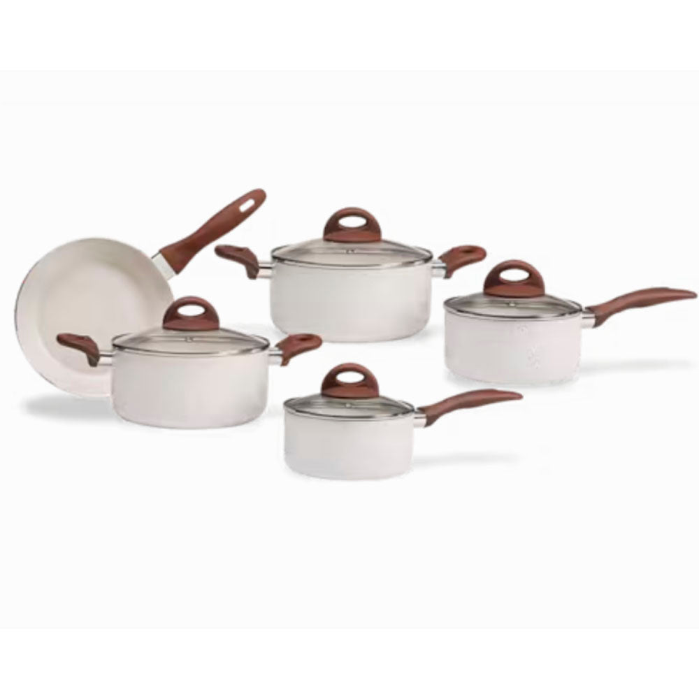 Jogo Panela C/Fundo De Indução Brinox Ceramic 5 Pçs Vanilla