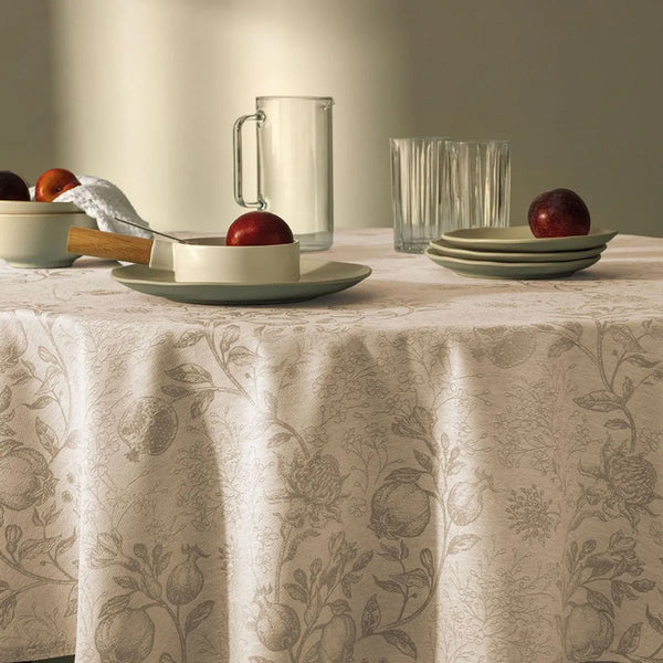 Toalha de Mesa Retangular 8 Lugares Roman Bege 160X270CM