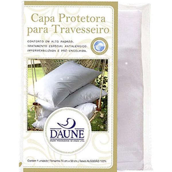 Capa Protetora Travesseiro 50 x 70cm Daune 100% Algodão