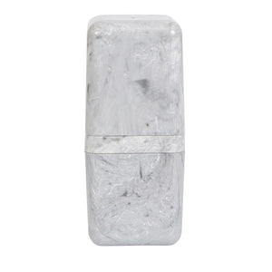 Porta Escova de Dente de Bancada Mármore Branco Cube –Coza