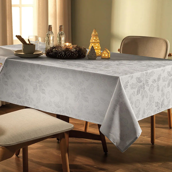 Toalha de Mesa Retangular 8 Lugar Azevinho Karsten 1,40m x 2,50m