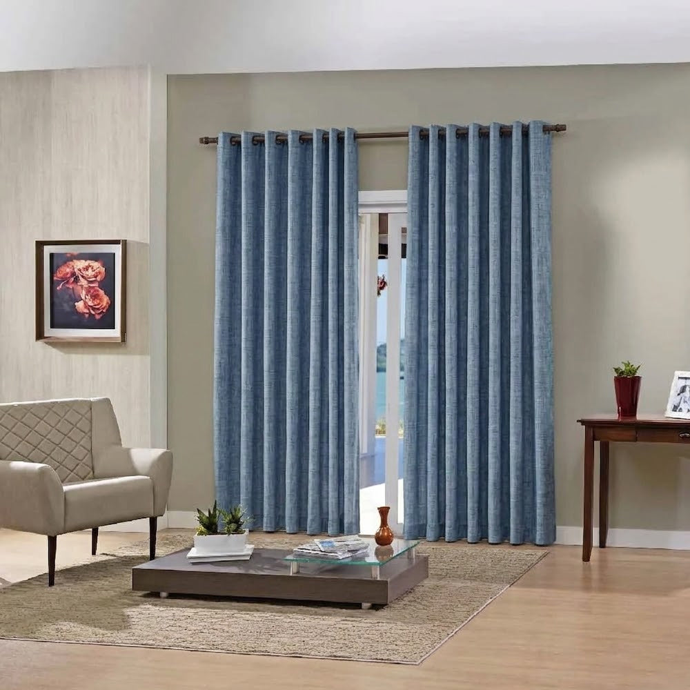 Cortina Pratika Glam Slim 2,60m x 1,70m Sky  – Bella Janela