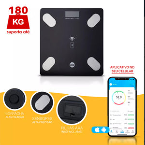 Balança Eletrônica Bluetooth Bioimpedância Com Aplicativo - Dolce Home180KG