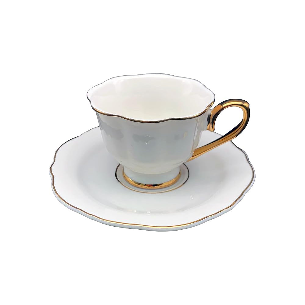 Jogo de 6 pecas para café em filado dourado 80ml LHermitage