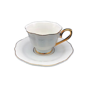 Jogo de 6 pecas para café em filado dourado 80ml LHermitage