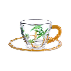 Jogo de Xícaras Café Coqueiro Color 100ml 4 Peças Hauskraft