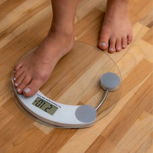 Balança Redonda de Vidro Digital para Banheiro 180kg- Lyor