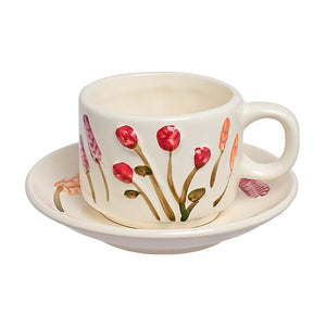 Xícaras de Chá Florescer Hauskraft em Porcelana 4 Peças