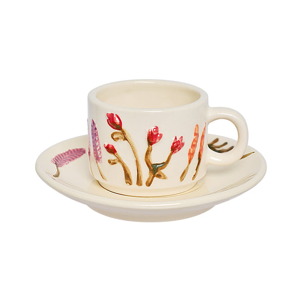 Xicara cafe florescer 90ml 4pc  Hauskraft