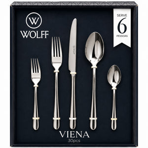 Faqueiro 30 Peças de Aço Inox Viena - Wolff