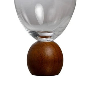 Taça para Vinho Mori Cristal 450ml com Cabo de Madeira