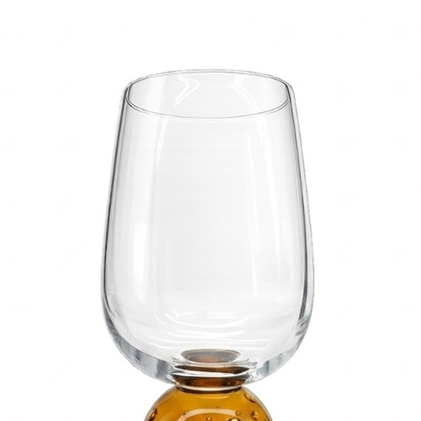 Taça Vinho Cristal Bubble Âmbar 450ml Full Fit 16cm
