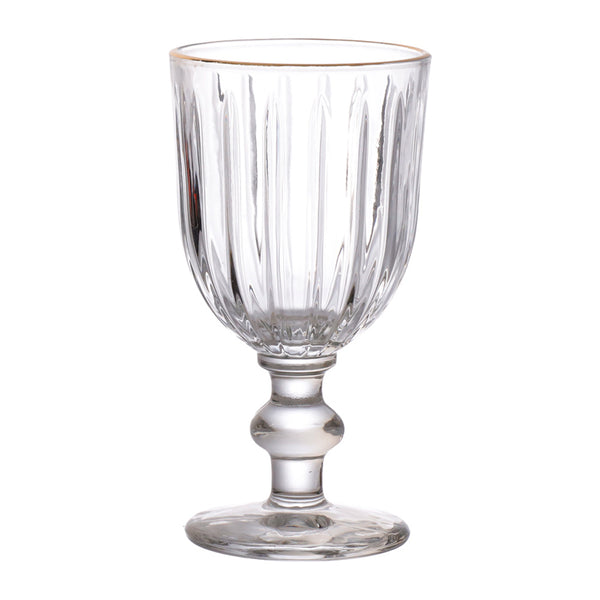 Jogo de Taças Água/Vinho com Borda Dourada Hauskraft  260ML MELINA