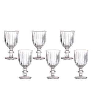Jogo de Taças Água/Vinho com Borda Dourada Hauskraft  260ML MELINA
