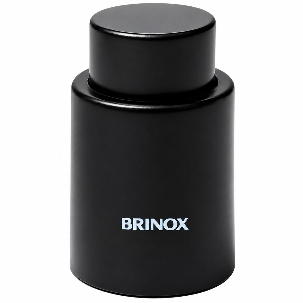 Tampa de pressão para garrafas de vinho Preto Brinox