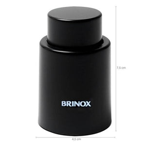 Tampa de pressão para garrafas de vinho Preto Brinox