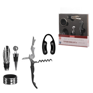Kit Acessórios para Vinho Bogotá 5 Peças Hauskraft