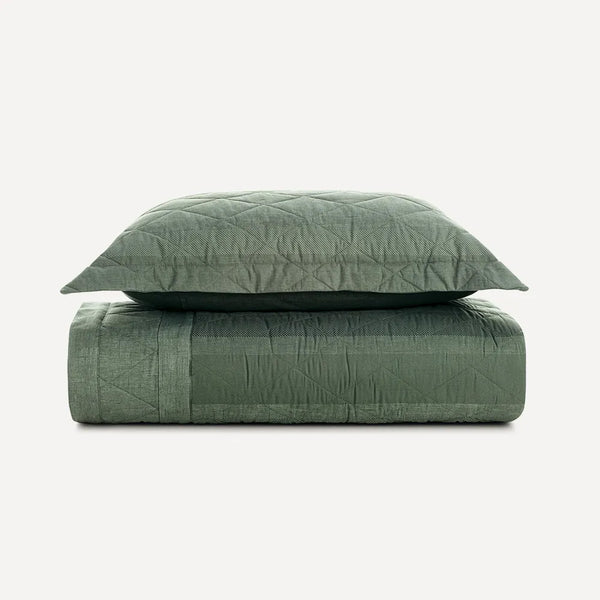 Colcha Solteiro com Porta-travesseiro 100% Algodão Ícaro 1,80m x 2,60m