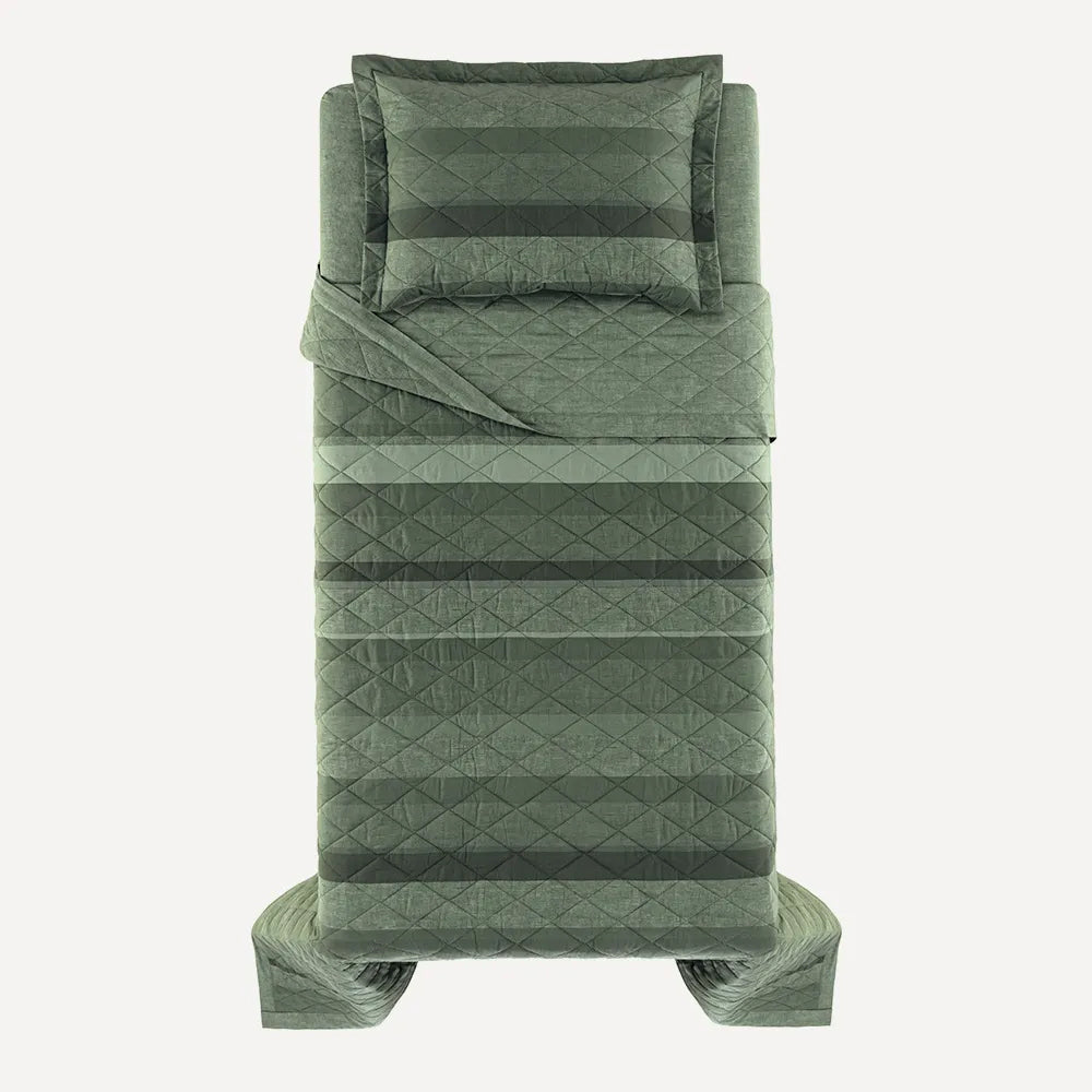 Colcha Solteiro com Porta-travesseiro 100% Algodão Ícaro 1,80m x 2,60m