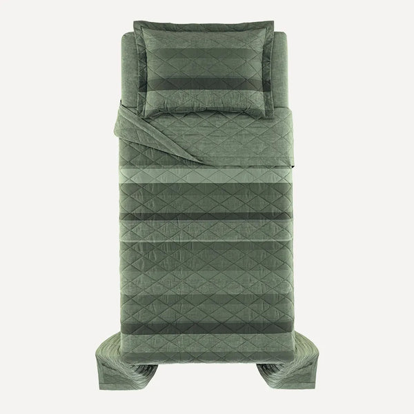 Colcha Solteiro com Porta-travesseiro 100% Algodão Ícaro 1,80m x 2,60m