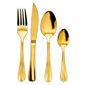 Conjunto de Talheres Aço Inox Dourado 24 Peças Casart