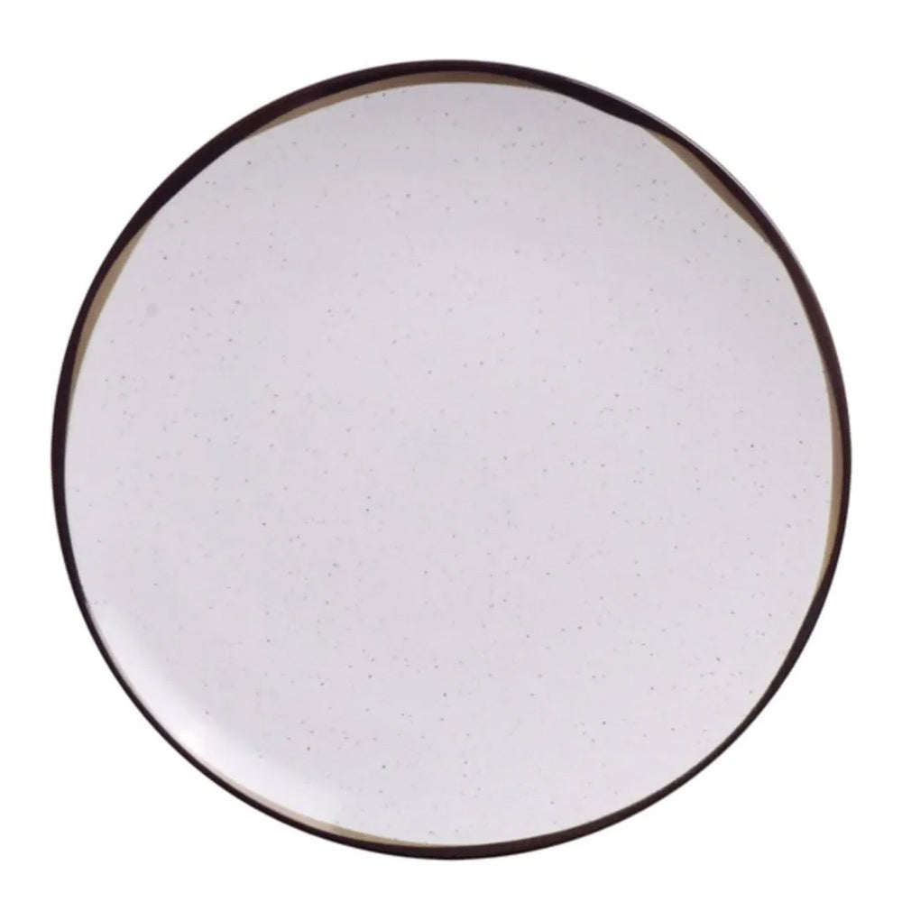 Prato Sobremesa Tramontina  em Porcelana Decorada 19 cm  CANYON