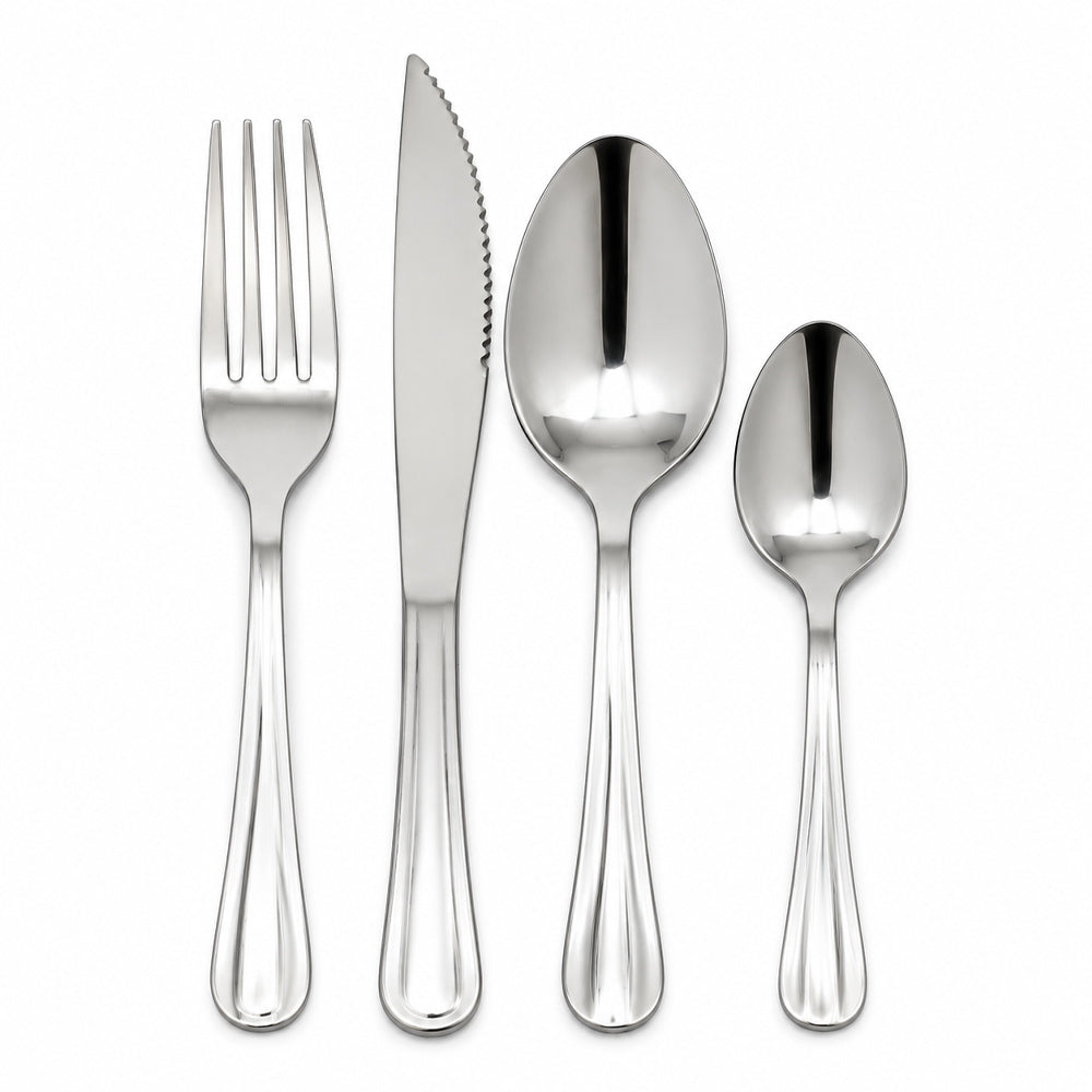 Conjunto de Talheres Aço Inox Prata Casart 24 Peças