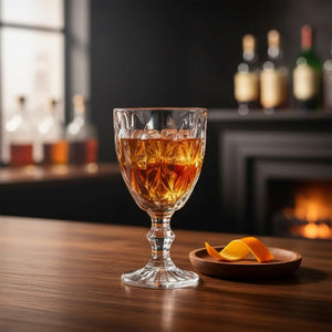 Jogo 6 Mini Taças de Vidro Diamante Premium 50 ml para Licor