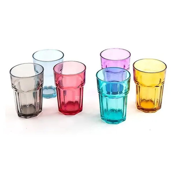 Jogo de Copos de Vidro Boston Colorido 430ml Casambiente – 6 Peças