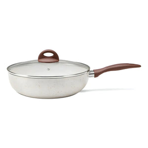Wok Brinox Ceramic Life vanilla  28cm 3,4L com Tampa