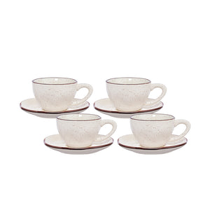 Jogo com 4 Xícaras de Café com Pires Bahamas 85ml